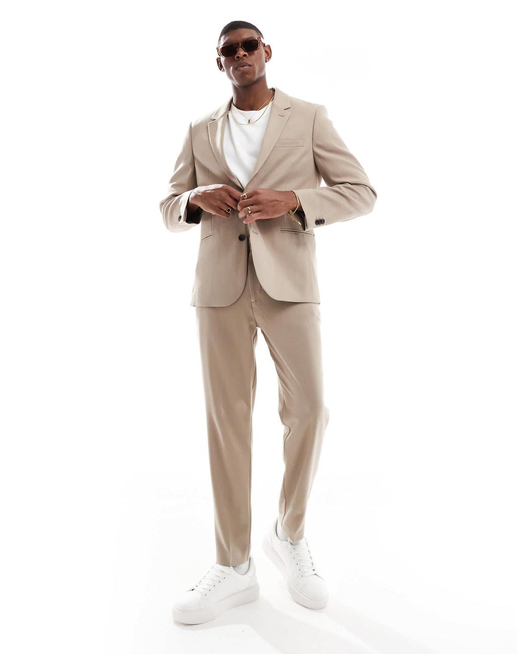 ASOS Natural Slim Suit Jacket for men