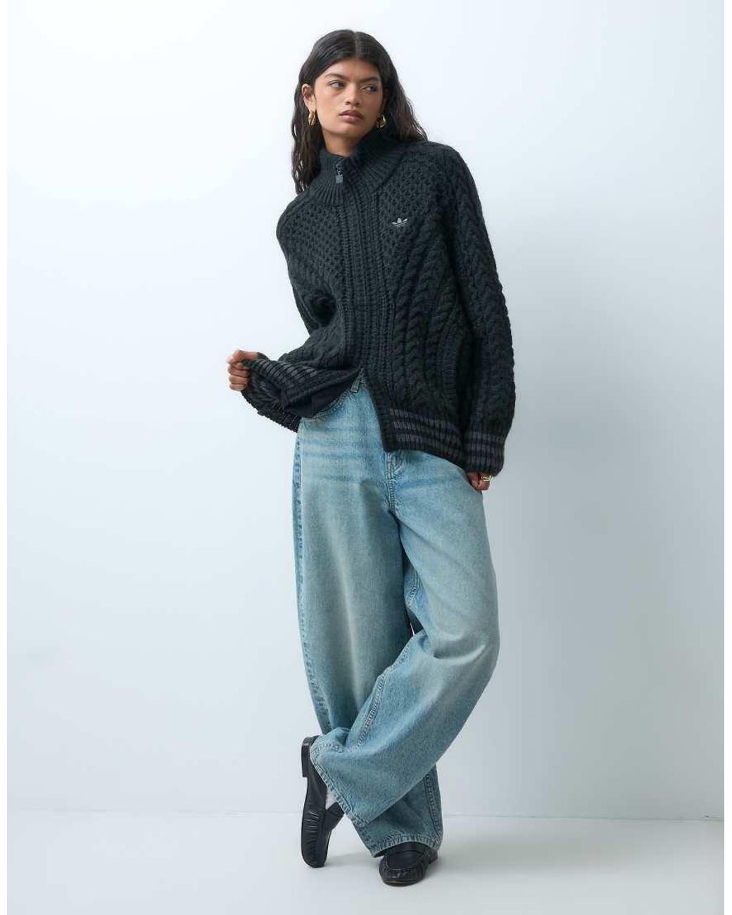 Adidas Originals Blue Firebird Cable Knit Track Top
