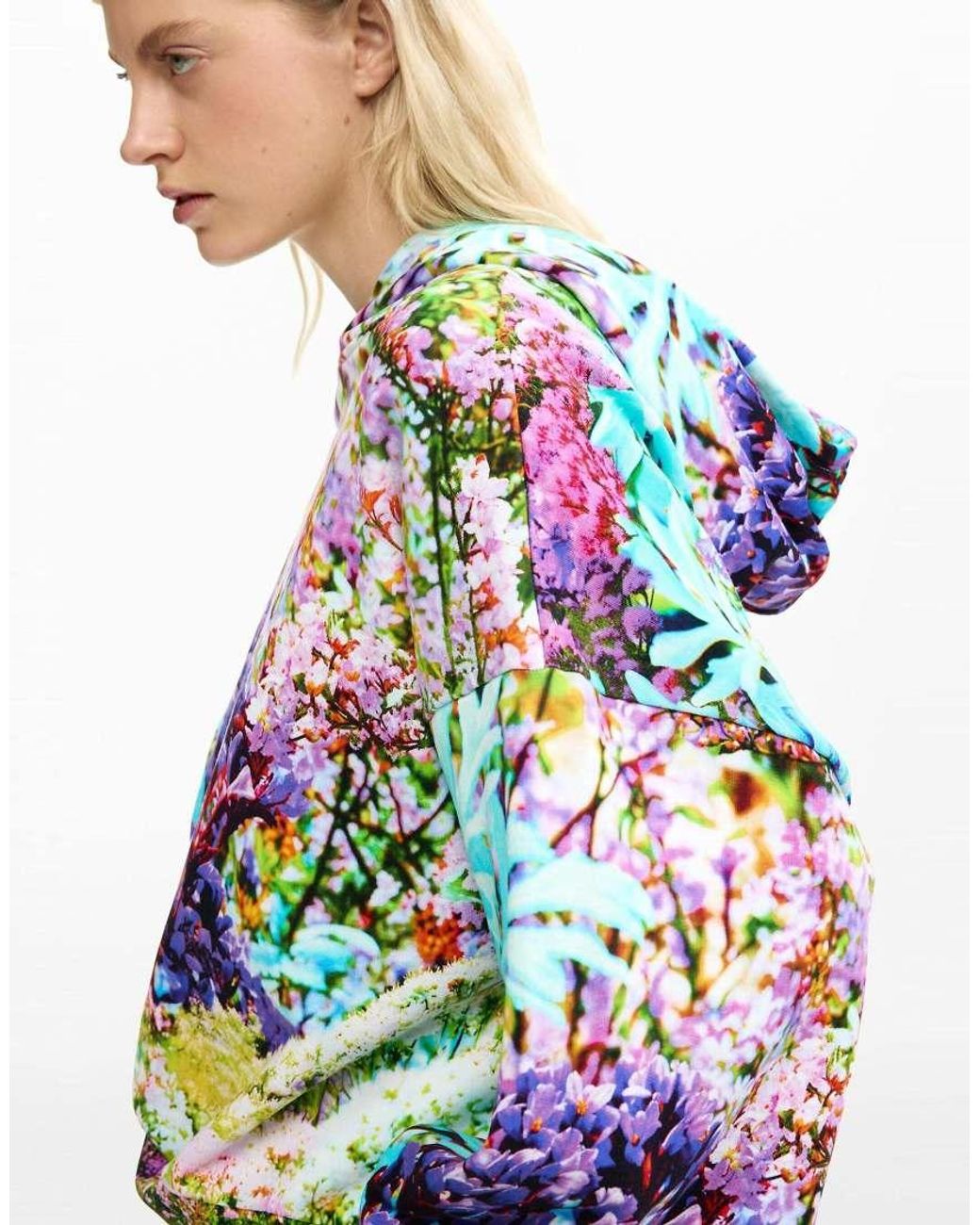 Desigual Blue Wild Garden Sweatshirt