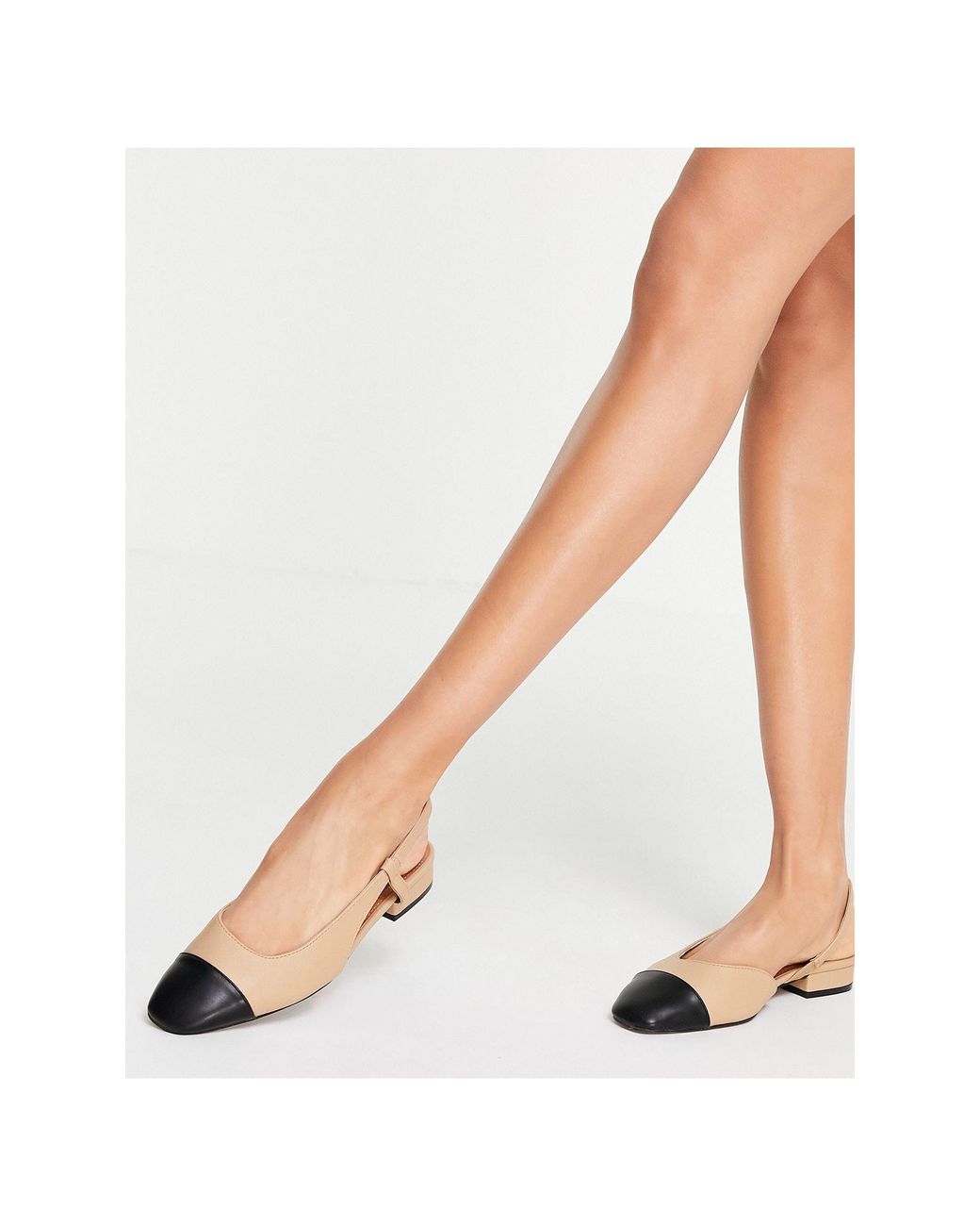 Lively - ballerine beige e nere con cinturino posteriore di ASOS | Lyst