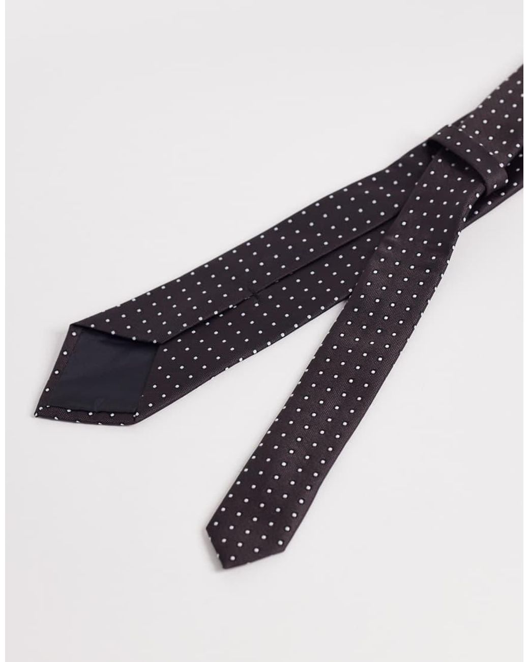 ASOS Blue Polka Dot Tie And Pocket Square for men