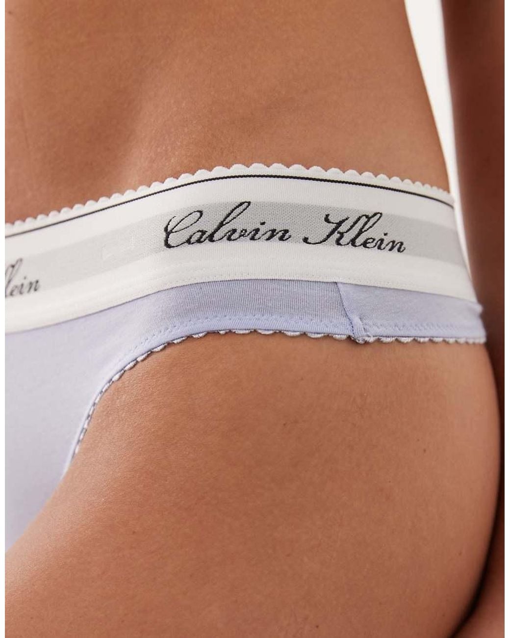 Calvin Klein Brown Signature Logo Thong