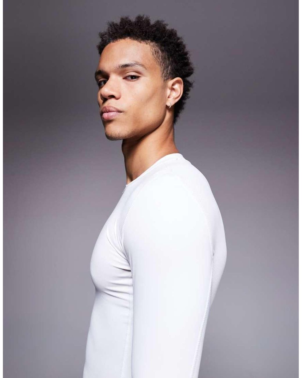 Adidas Originals Gray Adidas Training Tech Fit Long Sleeve Top for men