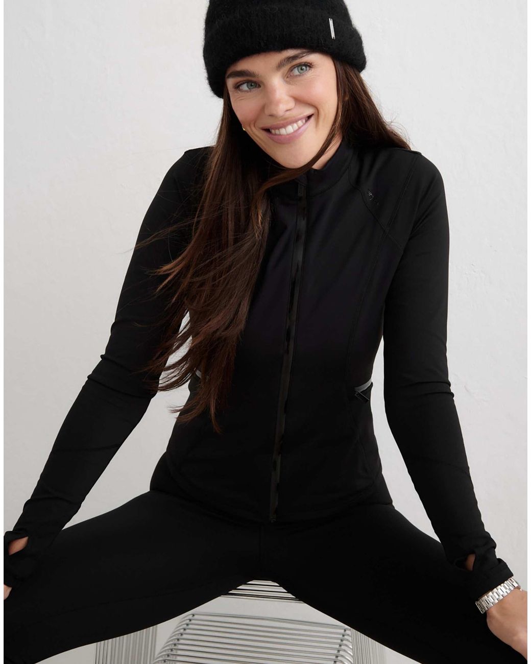 Veste zippée chaude e Aim'n en coloris Black