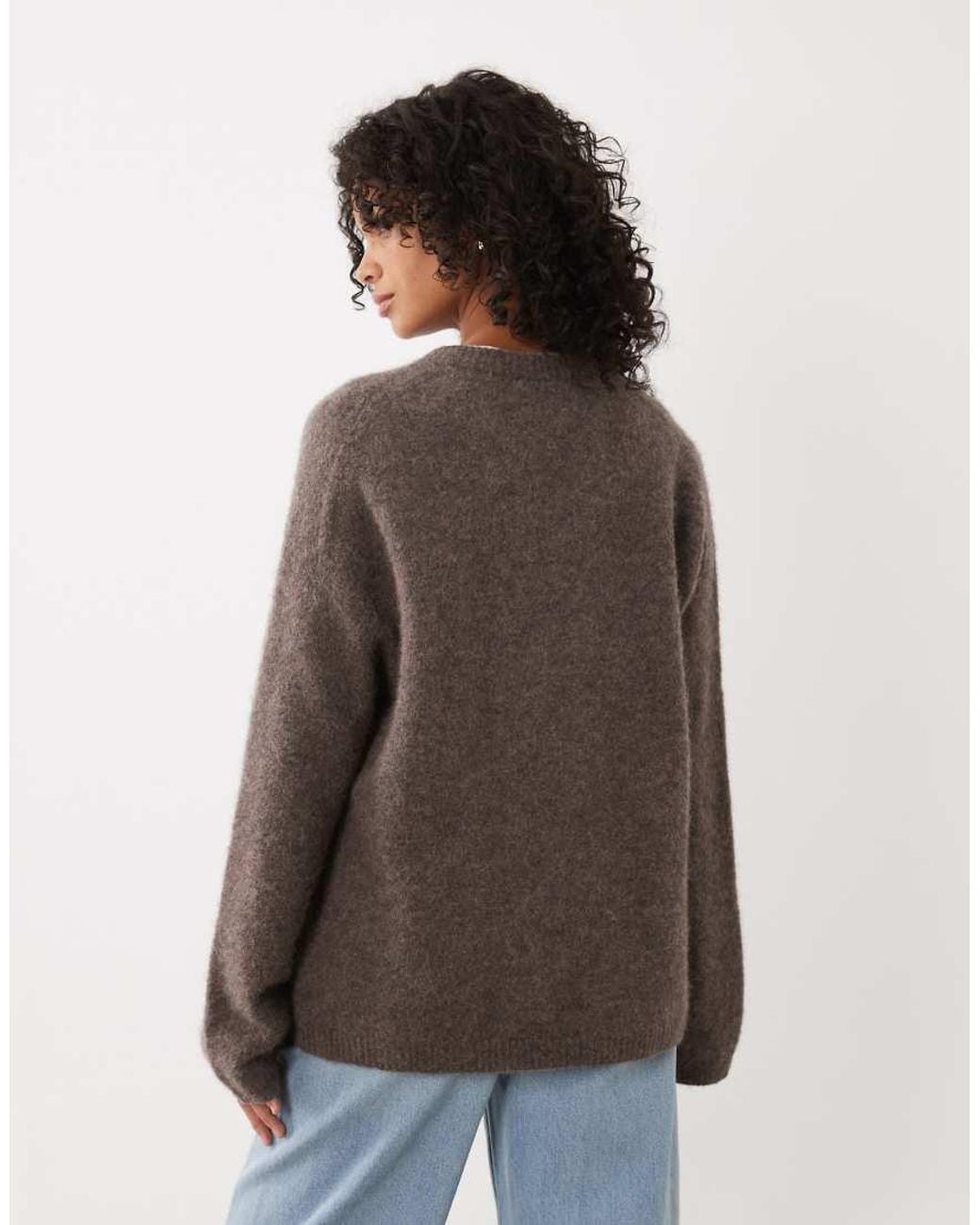 ARKET White Super Soft Alpaca And Wool Relaxed Jumper