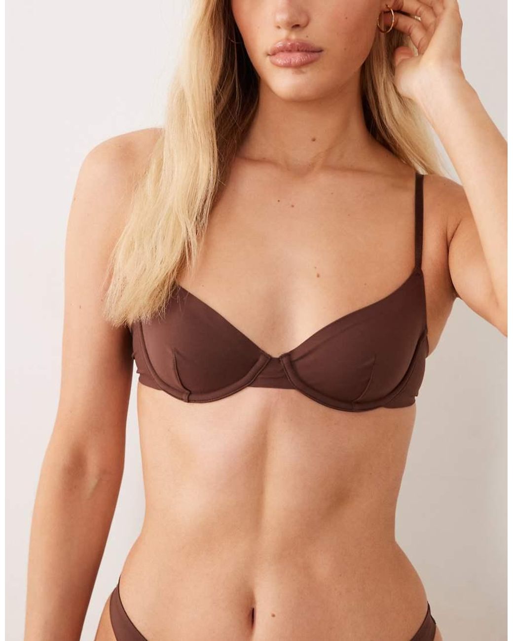 ASOS Brown Carla Smoothing Underwired Bra
