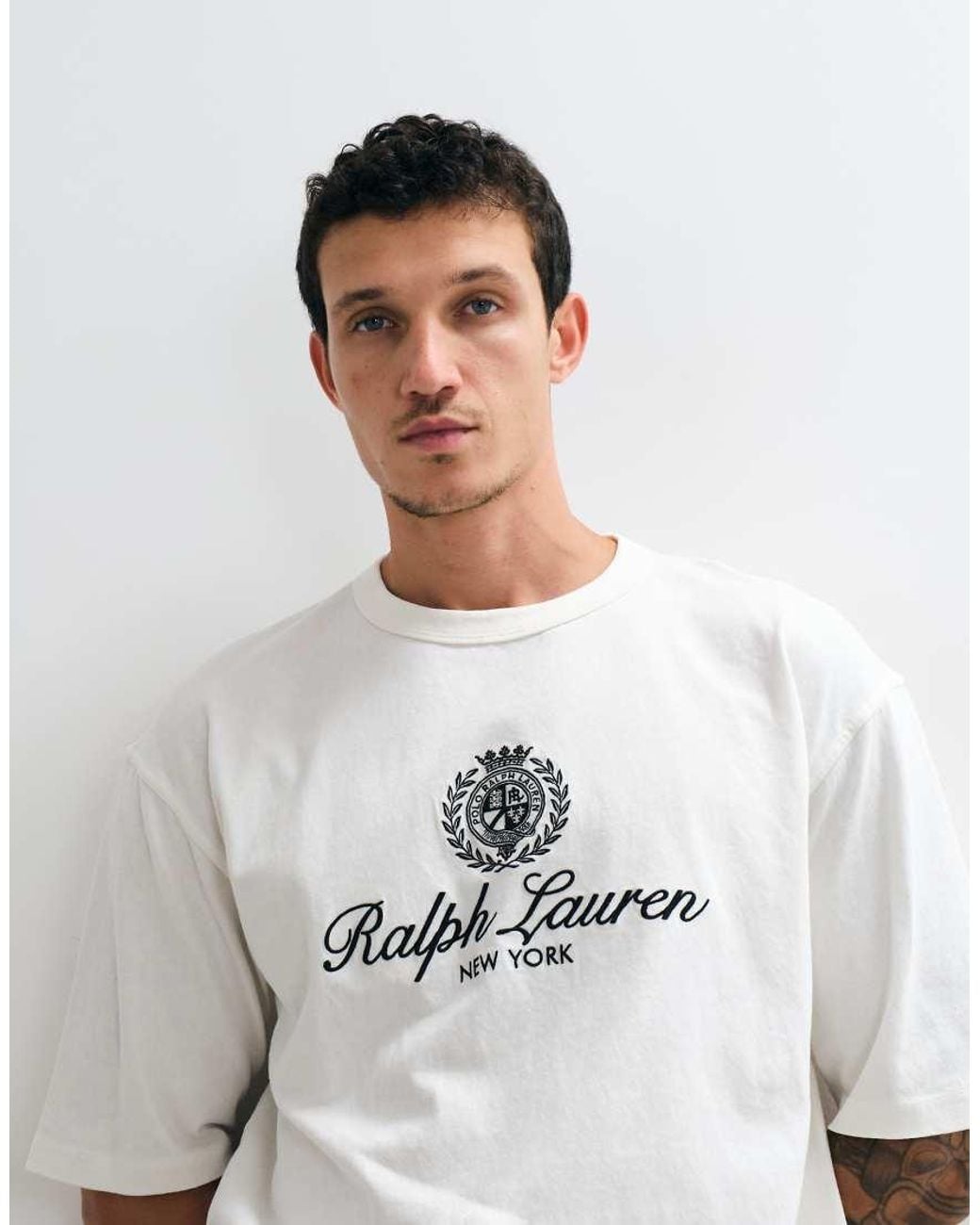 Polo Ralph Lauren White Crest Heavyweight T-shirt for men