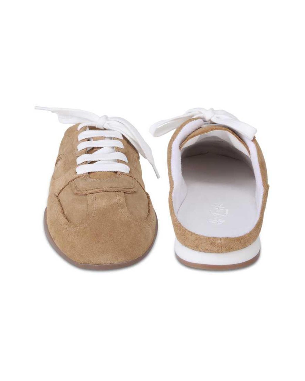 OFF THE HOOK Brown Marlene Suede Lace-Up Backless Sneaker Mules