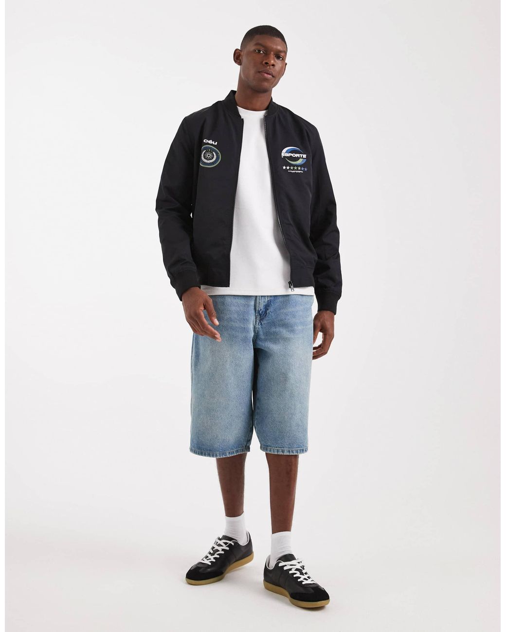 ASOS – leichte bomberjacke in Blue für Herren