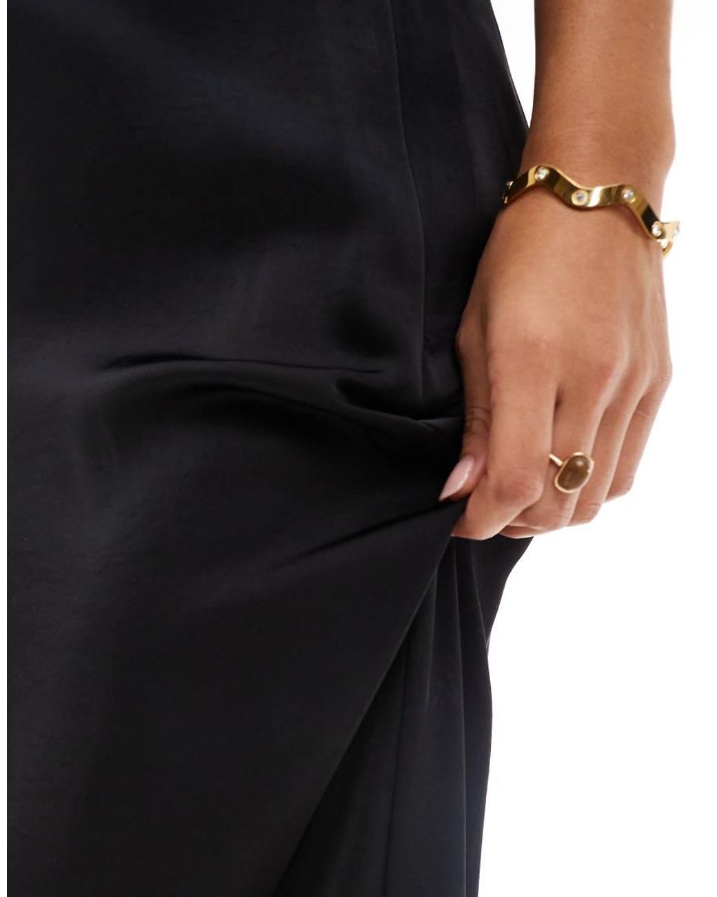 4th & Reckless Blue Chiffon Sheer Hem Maxi Skirt Co-Ord