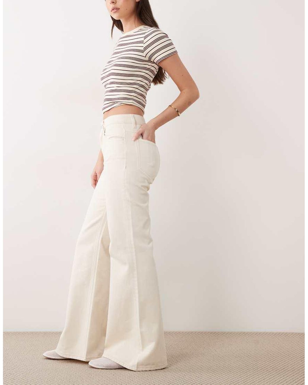 Mango Natural Theita 100% Cotton Flared Jean