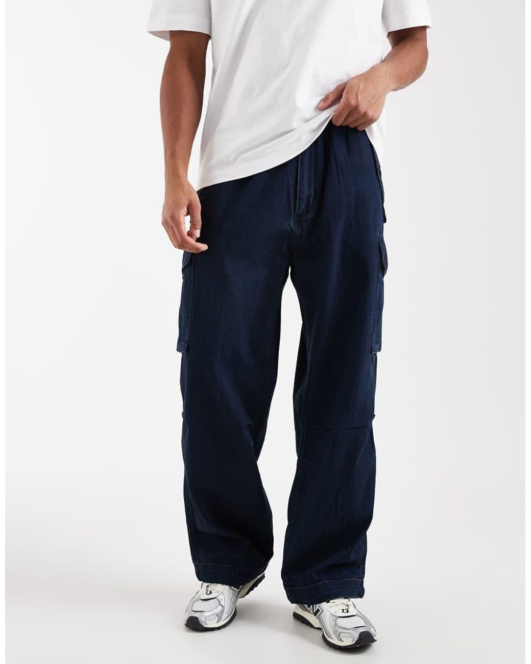 Levi's White baggy Field Cargo Trousers for men