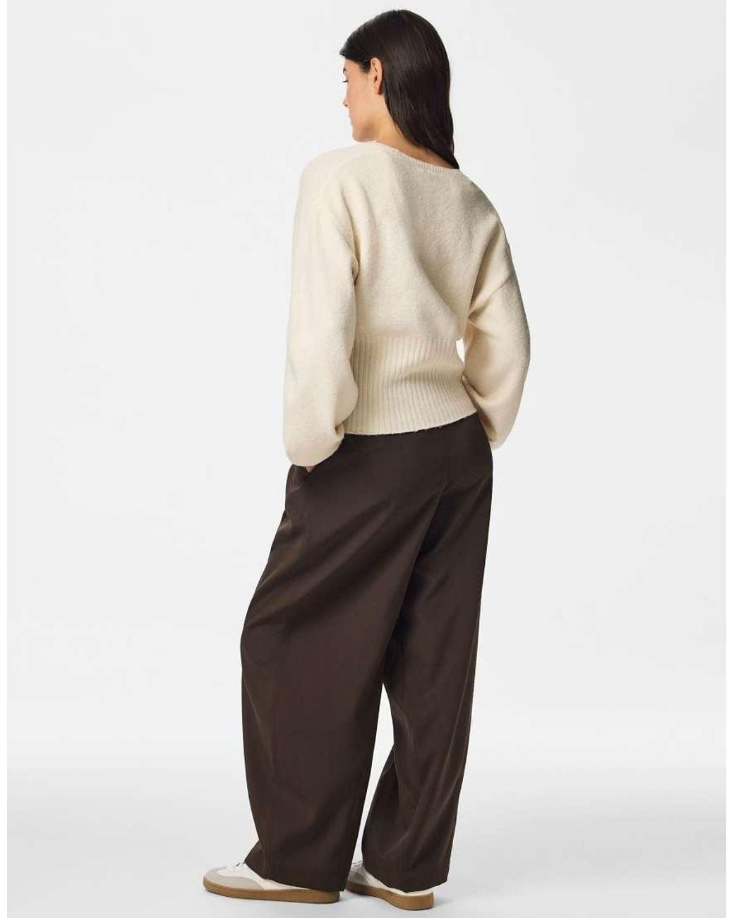 Pieces Natural Knitted Cardigan