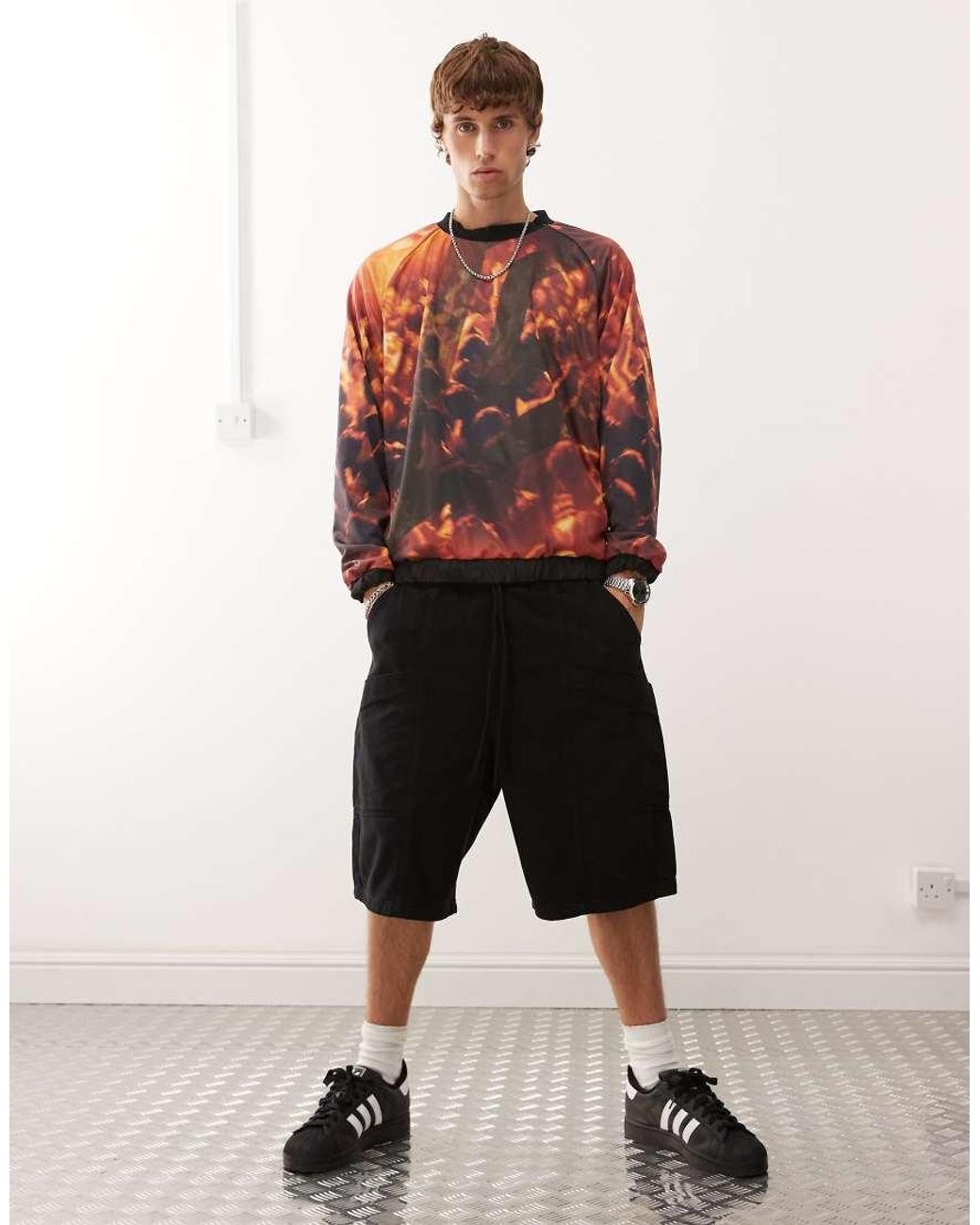 Umbro Red Reversible Crew Top for men