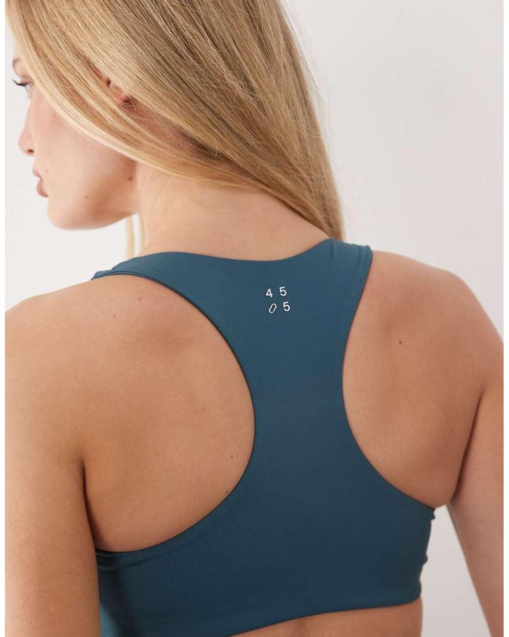 4505 Blue Active Medium Support Sports Bra With Removable Padding