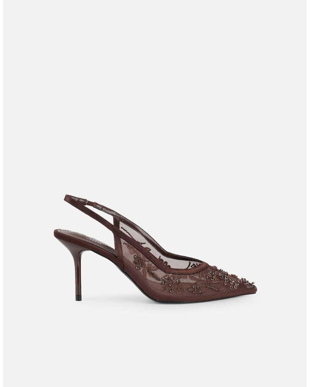 SIMMI Natural Alizia Embellished Slingback Courts