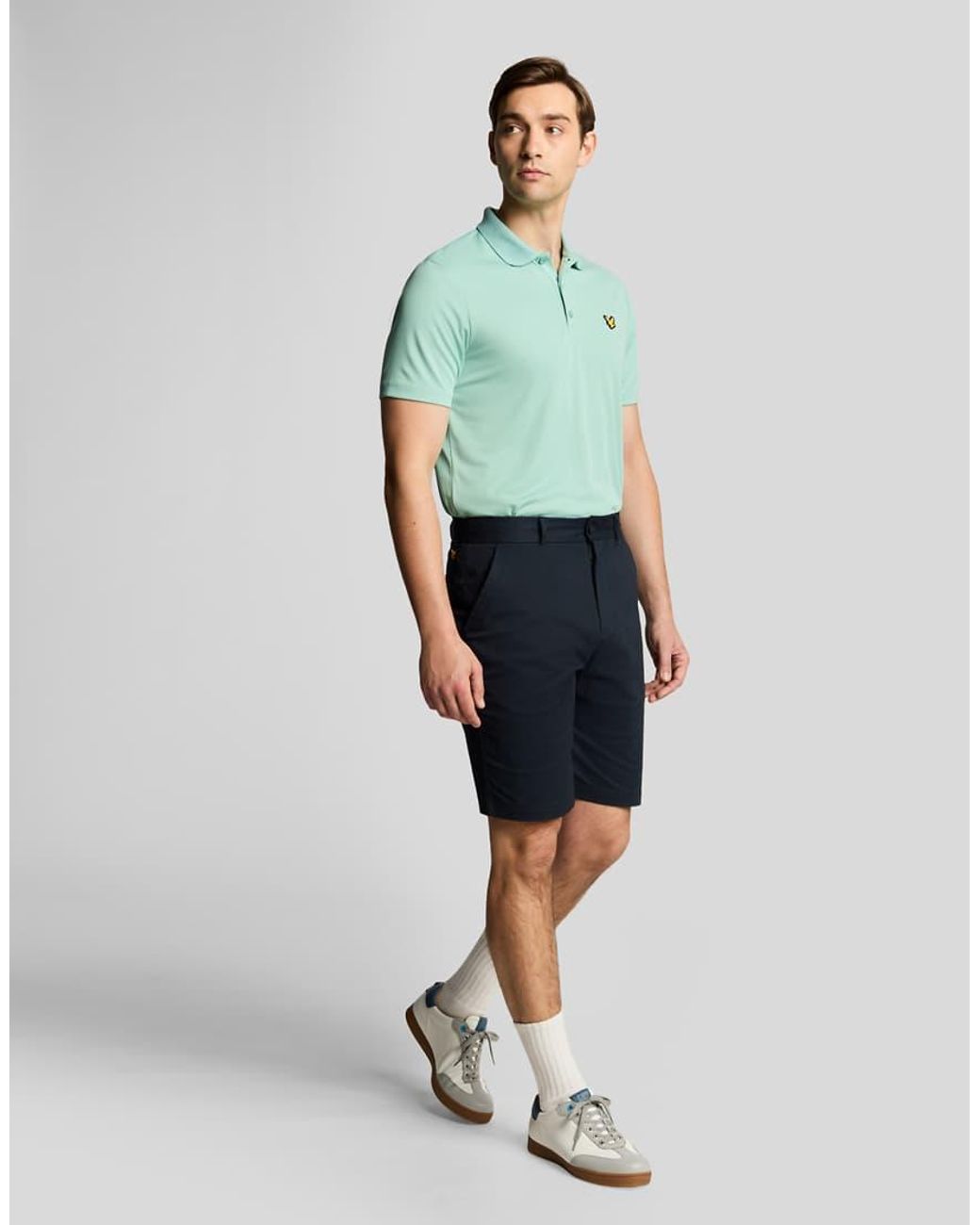 Lyle & Scott Green Course Stretch Chino Shorts for men