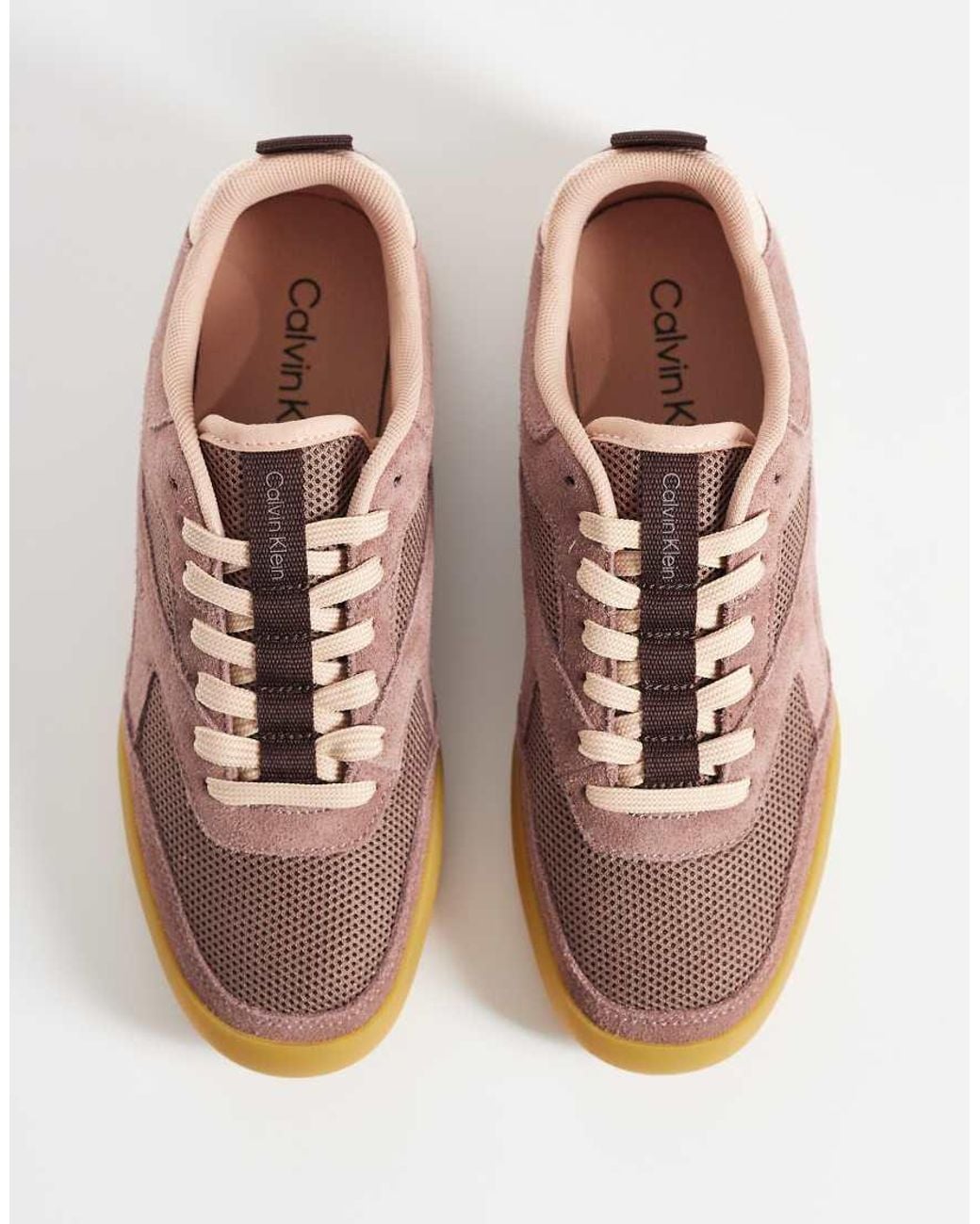 Calvin Klein Brown Mesh Runner Trainer