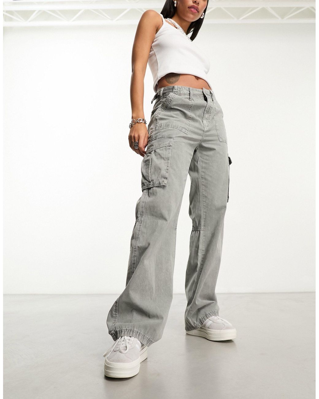 Straight leg shop combat trousers