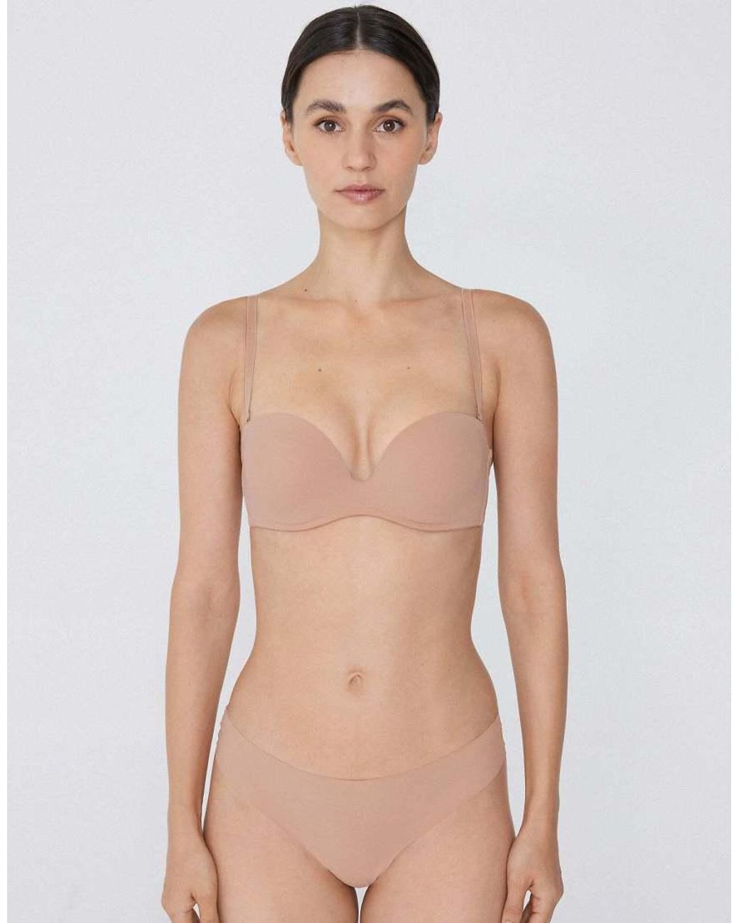 Tezenis Brown New York Padded Microfibre Bandeau Bra