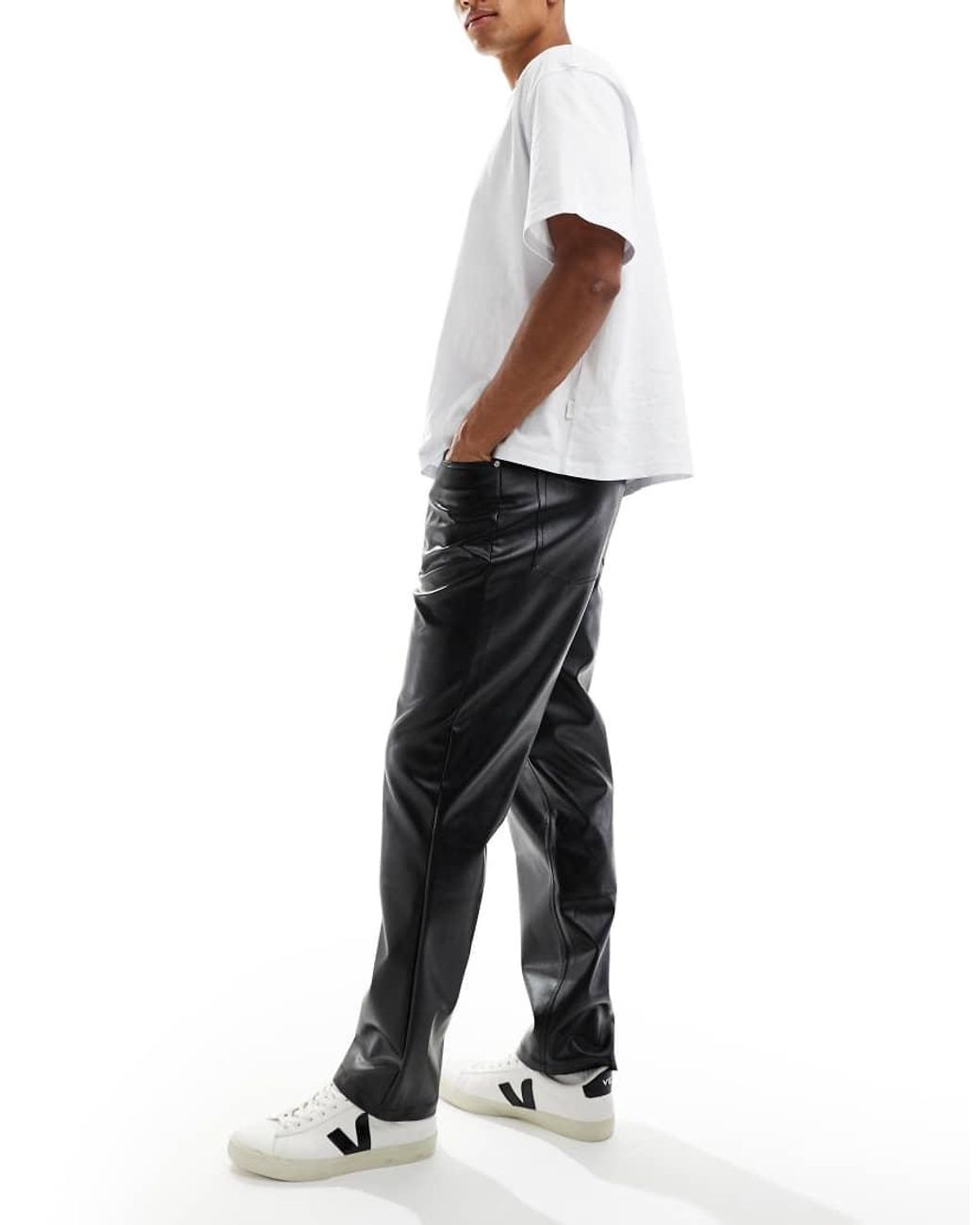 ASOS White Straight Trousers for men