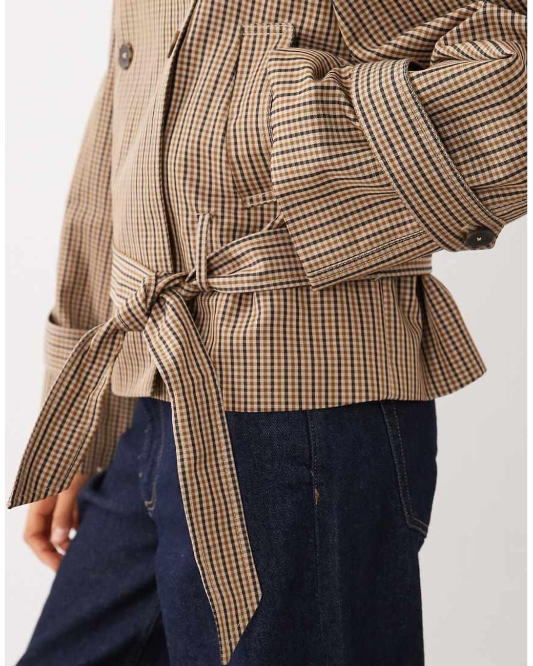 Mango Natural Tie Waist Trench Coat