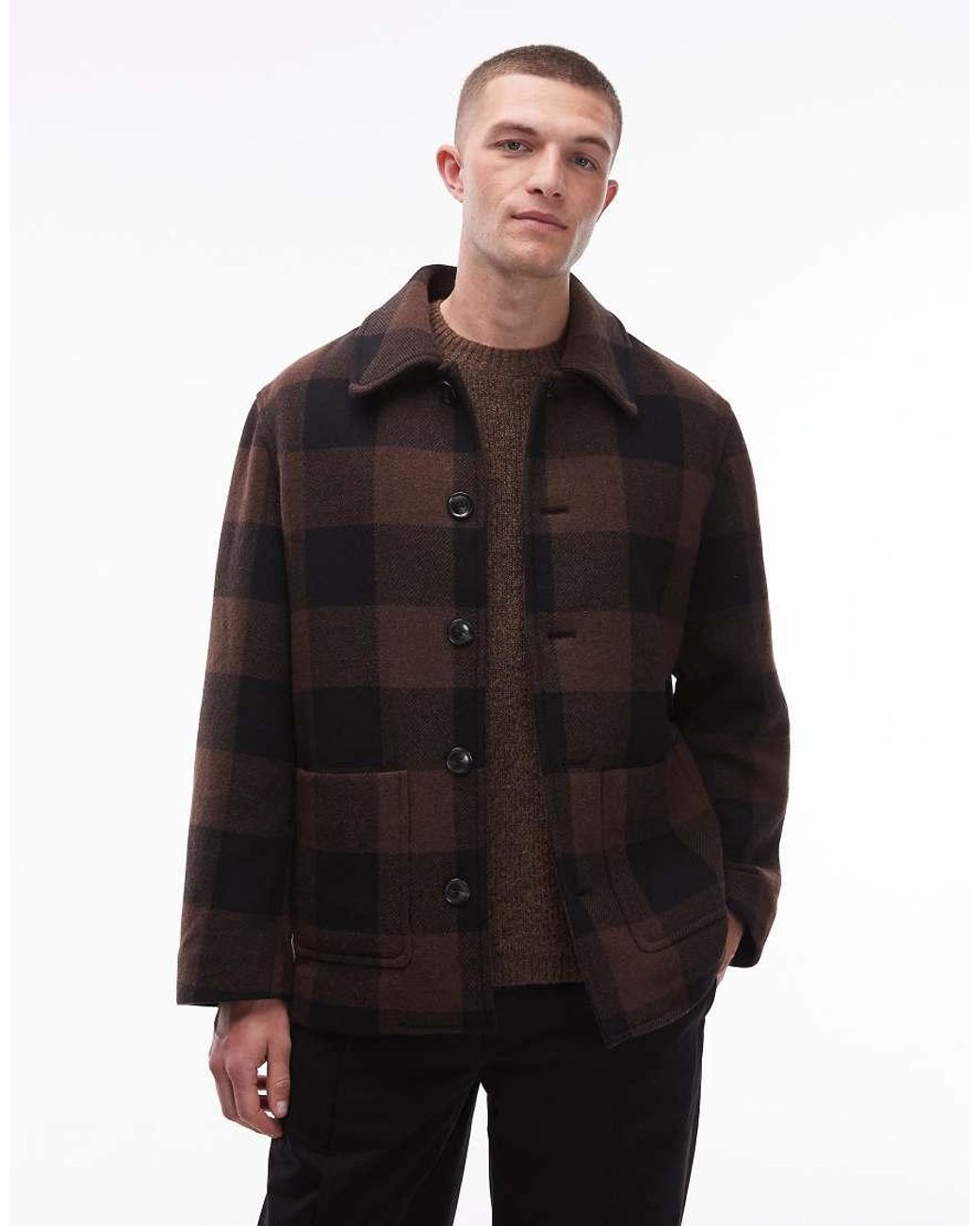 Tommy Hilfiger Black Short Wool Jacket for men