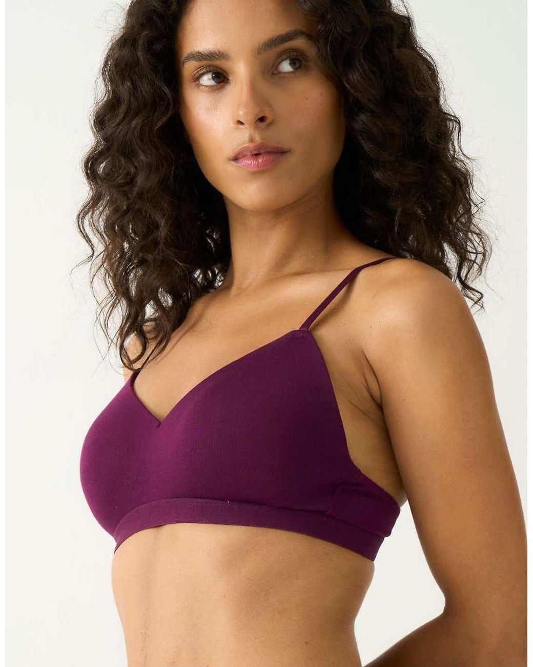 Stripe & Stare Purple Smooth Sculpt Padded Bra