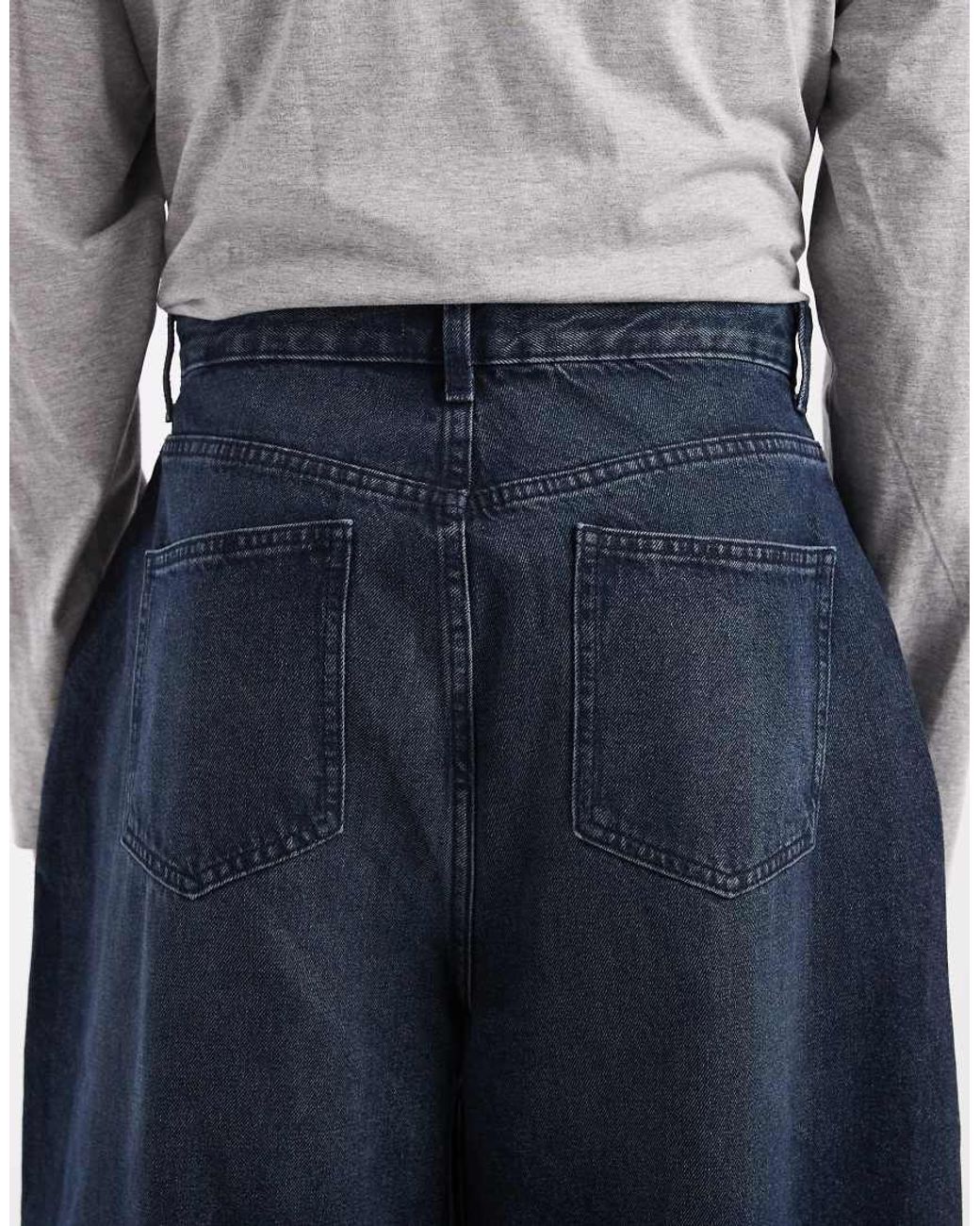 ASOS Gray Oversized baggy Jeans for men