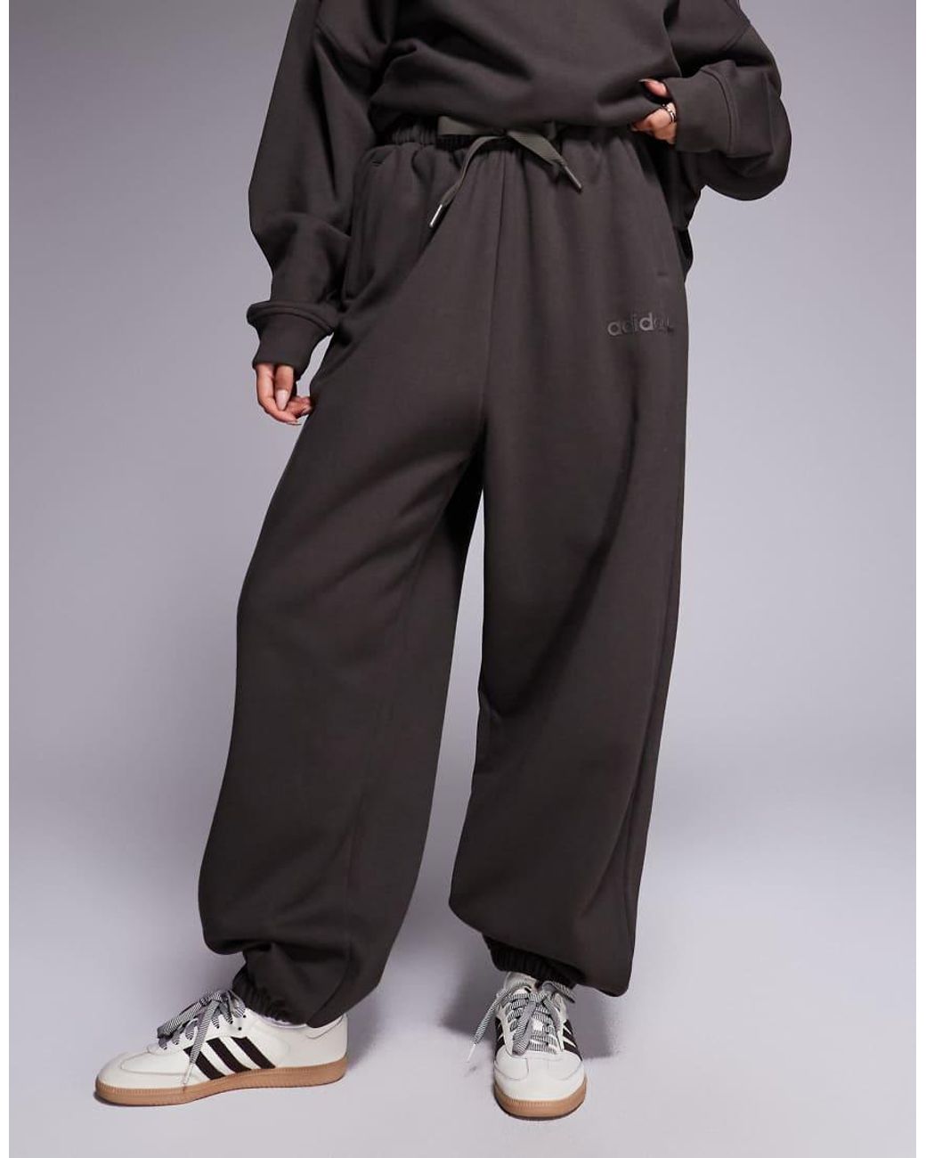 Adidas Originals Gray Linear Logo joggers