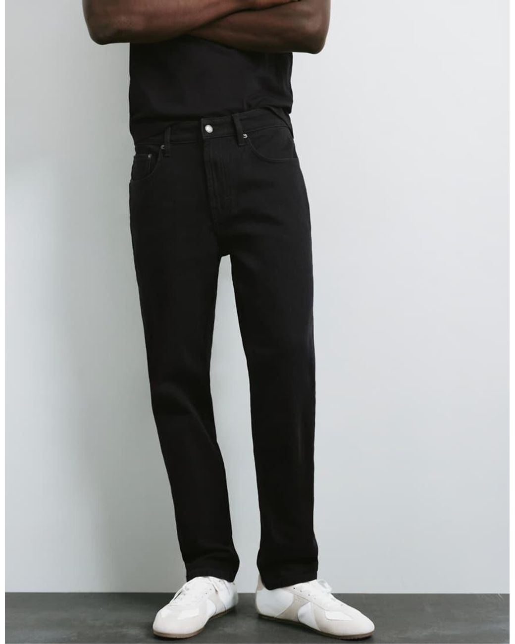 Pull&Bear Black Slim Fit Jeans for men