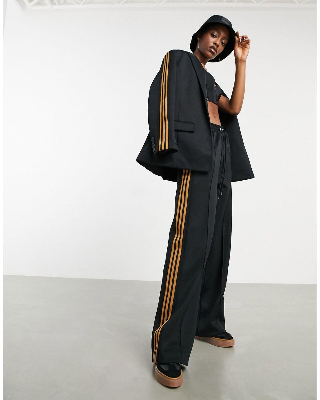 Ivy Park Adidas X Wide Leg Trousers in Black | Lyst