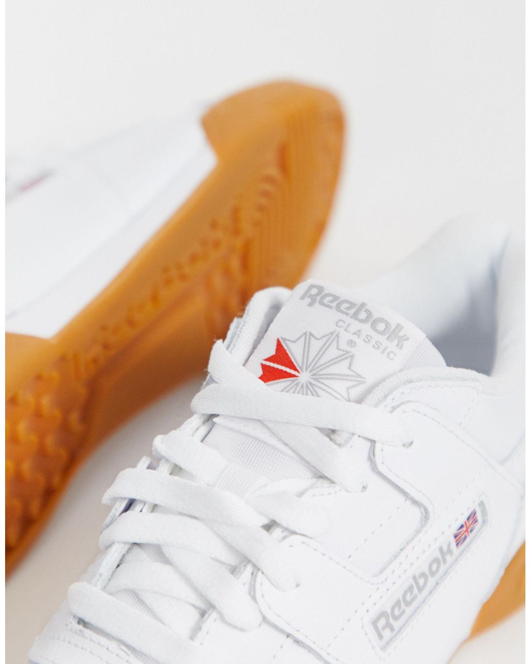 reebok classic workout sneakers with gum sole