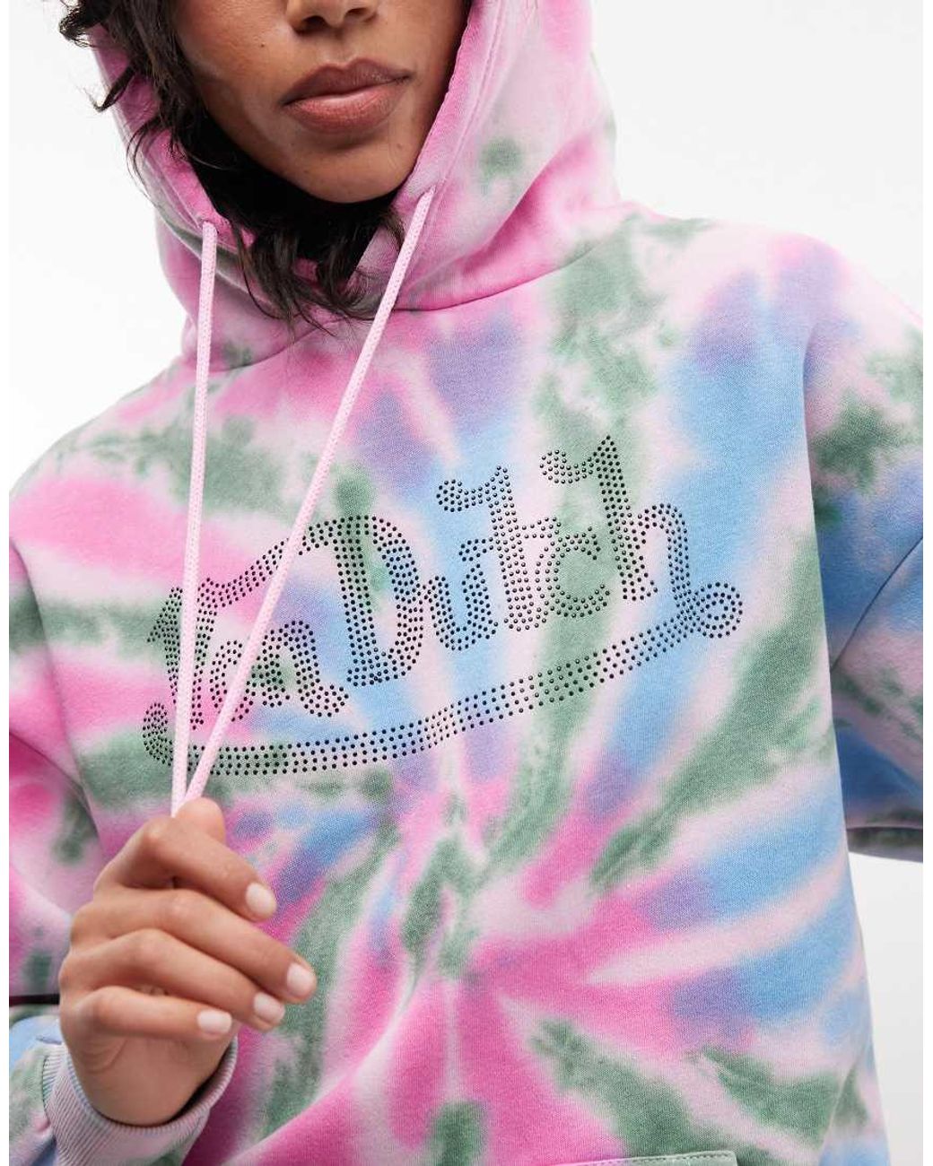 Von Dutch White Oversized Hoodie With Front Graphic