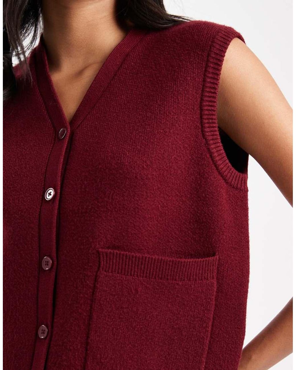 ASOS Blue Boxy Structured Waistcoat