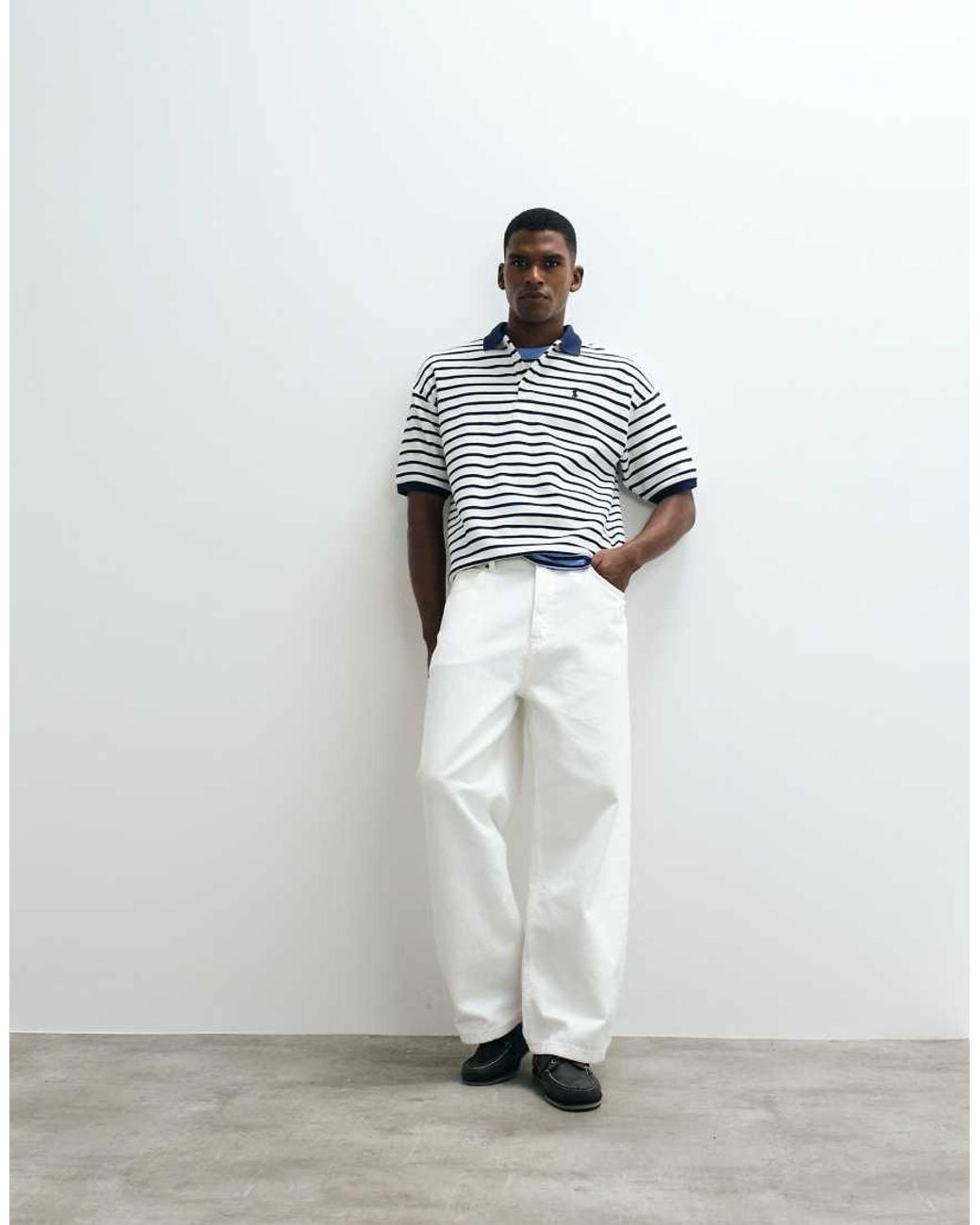 Polo Ralph Lauren Blue Knit Relaxed Fit Short Sleeve Striped Polo for men