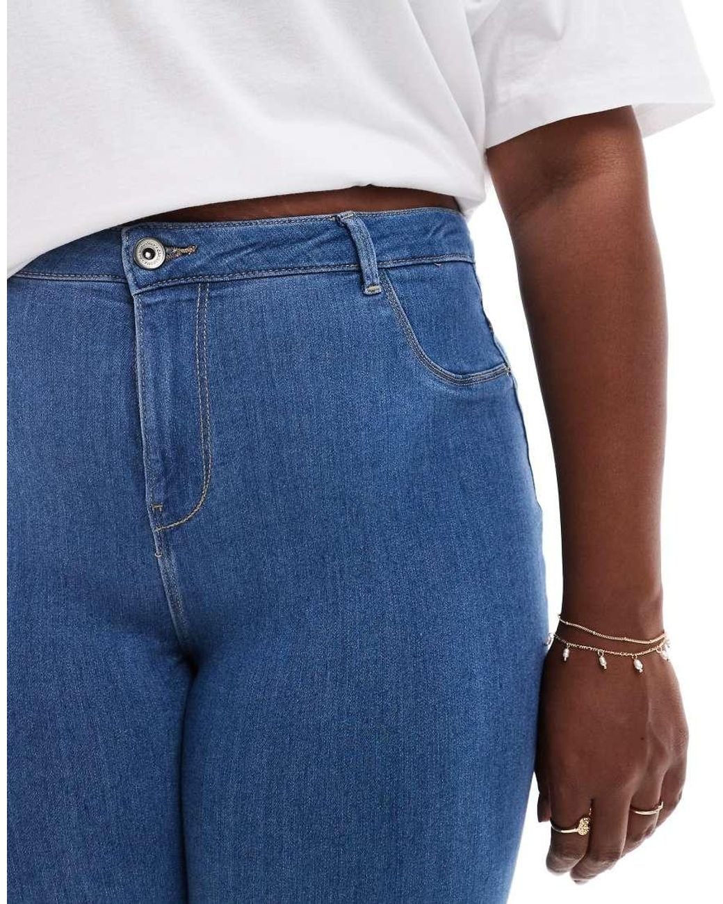 ONLY Blue Long Denim Shorts
