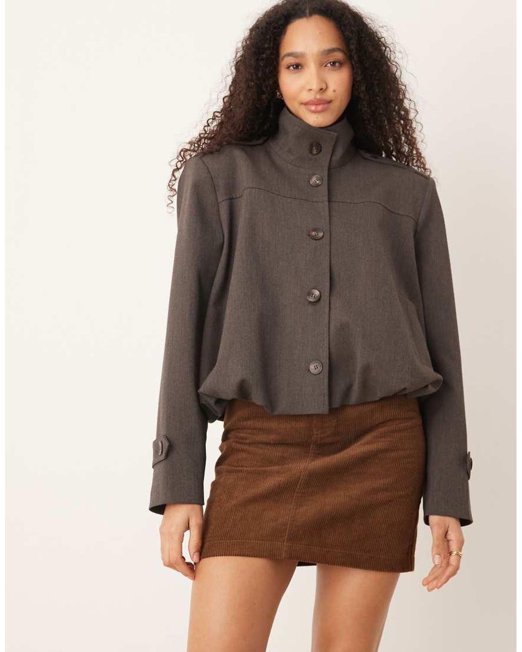 Threadbare Mini Rok Van Corduroy in het Brown