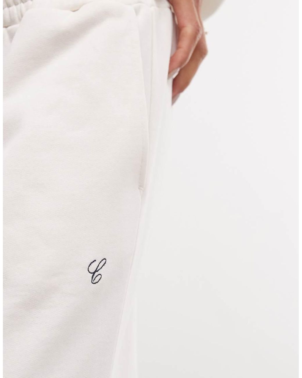 Collusion White baggy Raw Hem jogger