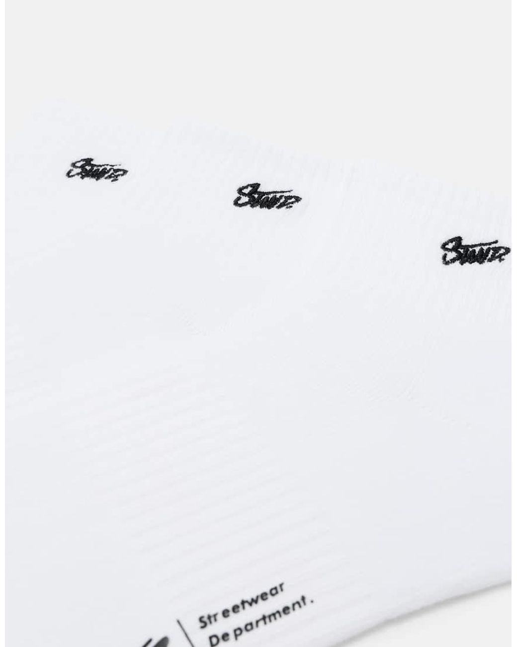 Pull&Bear White Pack Of 3 Pairs Of Stwd Socks for men