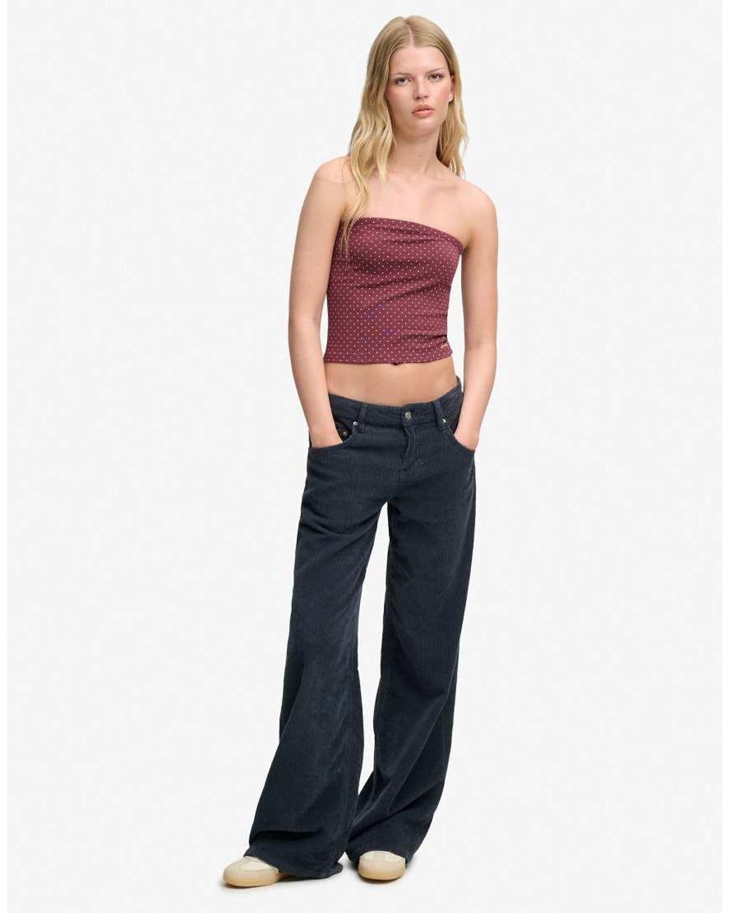 Superdry Red Athletic Essentials Jersey Bandeau Top