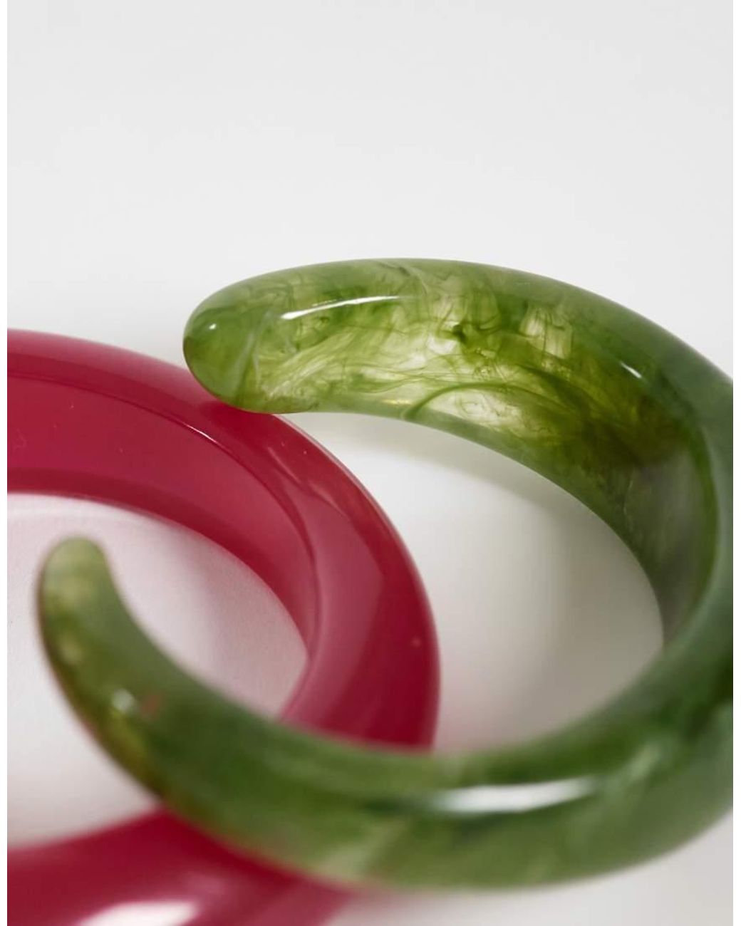 ASOS Green 2-pack Resin Bangles