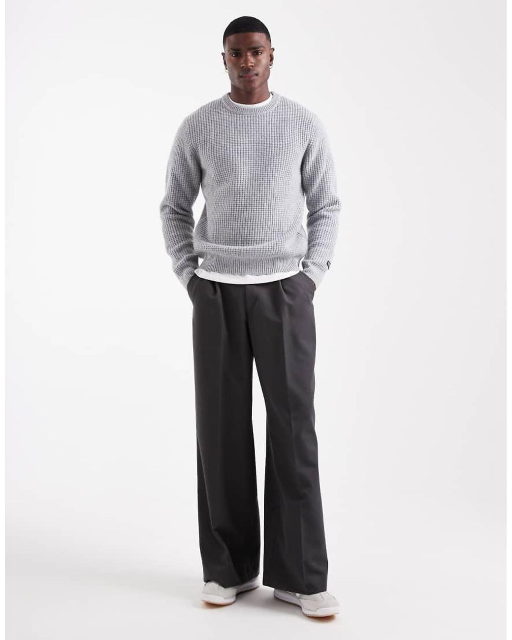 Levi's Gray Presidio Textured Knit Sweater for men