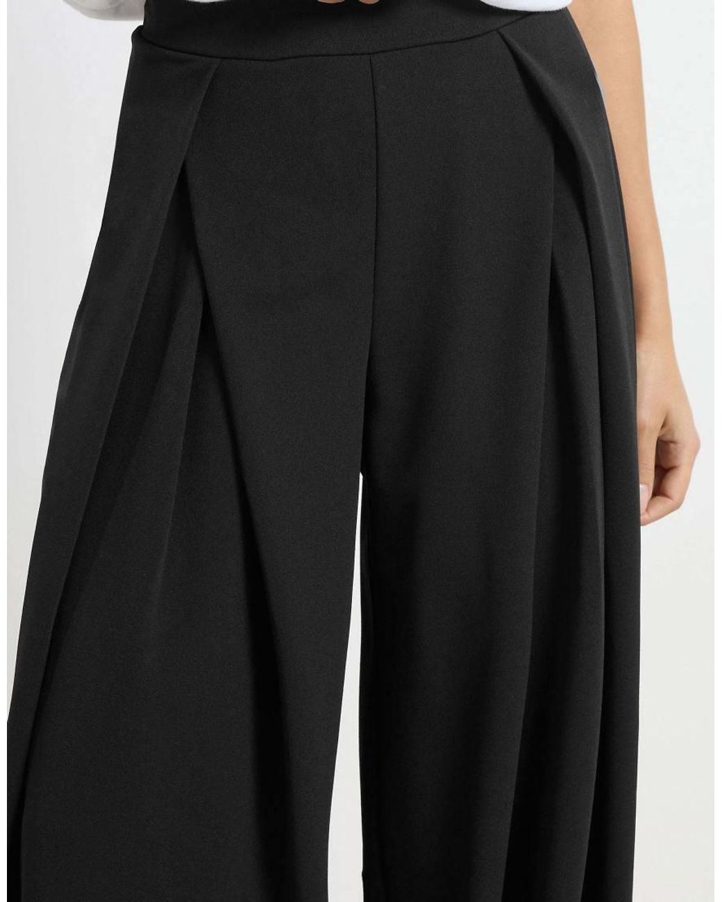 PixieGirl Blue Petite Pleated Wide Leg Trousers