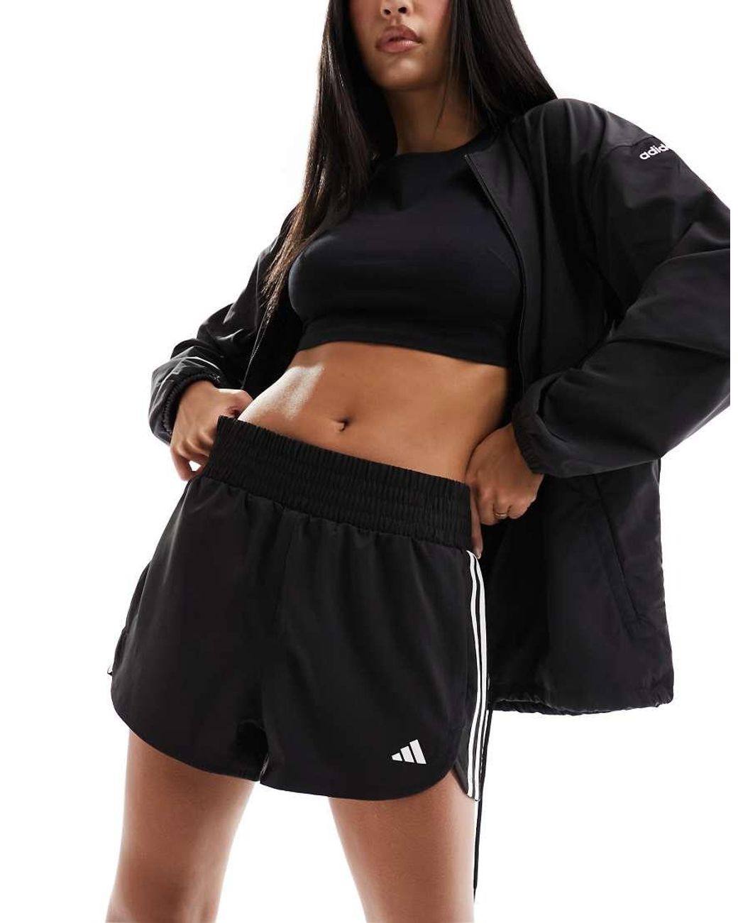 Adidas Originals Black Adidas Training Pacer Shorts