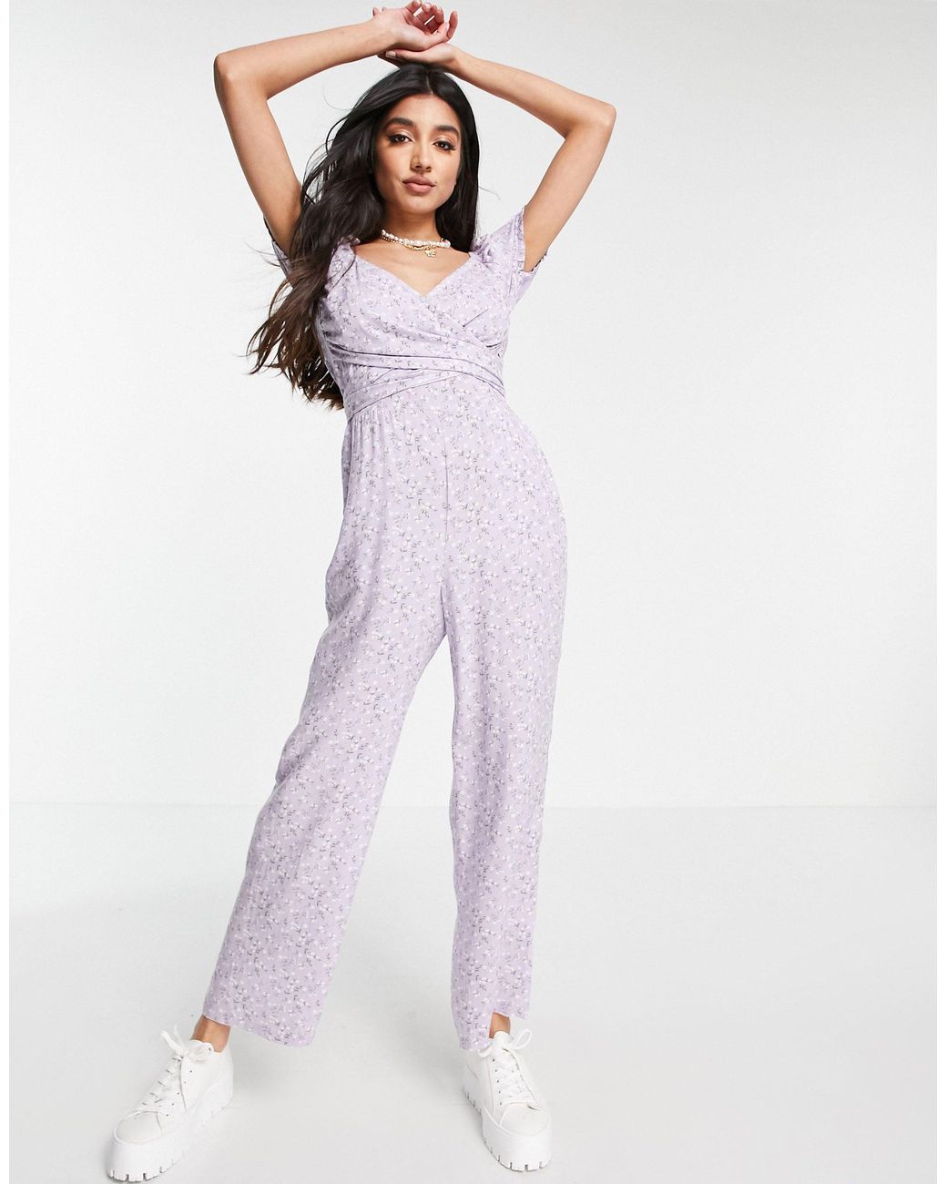 Hollister Synthetic Wrap Front Jumpsuit 
