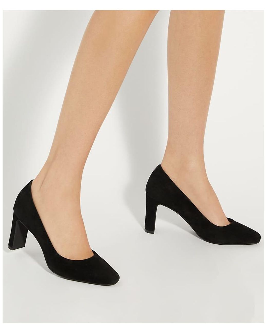 Dune Black Wide Fit Wf Arriving Court Shoes