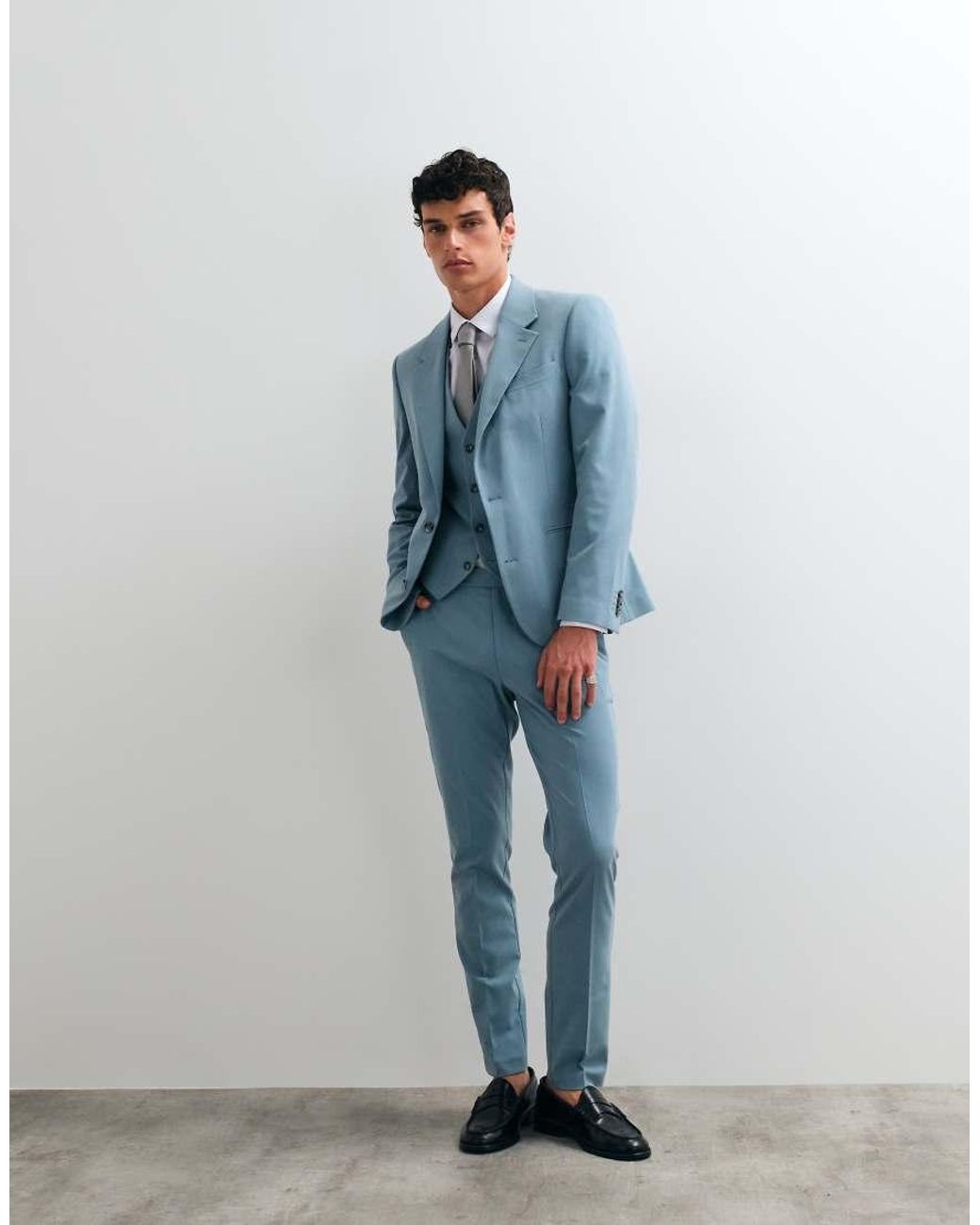 ASOS Blue Skinny Suit Jacket for men