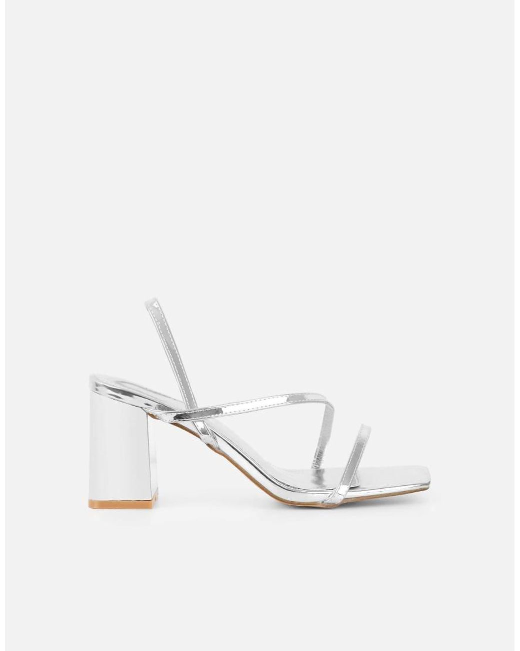 SIMMI Natural Manzi Strappy Block Heeled Sandals