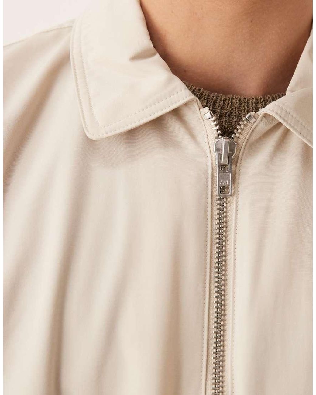 Abercrombie & Fitch Natural Cropped Harrington Jacket